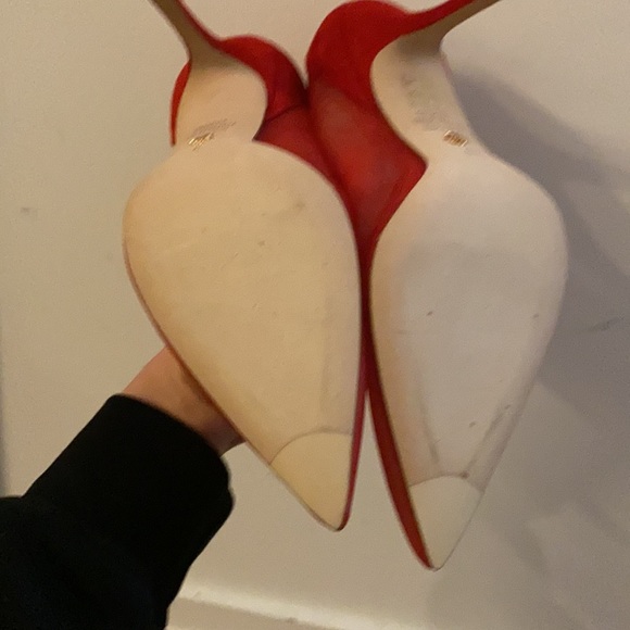 RARE Red Mesh Stuart Weitzman Heels - Picture 6 of 7